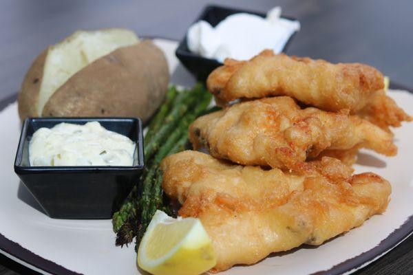 Sacy's Restaurant Beer Battered White Fish Dinner