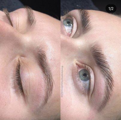 Brow lamination and wax