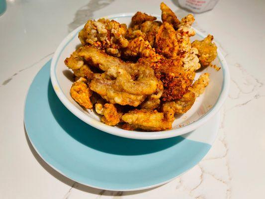 Deep fried pork strips Szechuan style