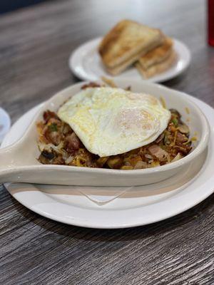 Ultimate Skillet with sourdough toast