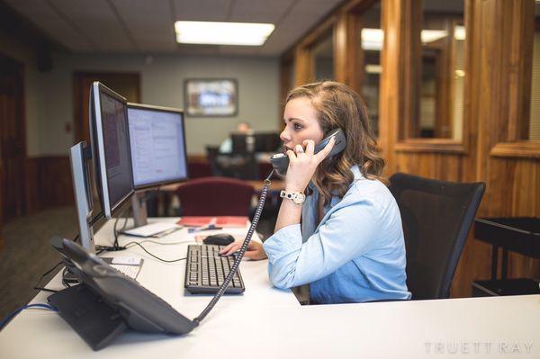 Every team member is sitting by a joint phone line so that we can assist you as soon as possible.