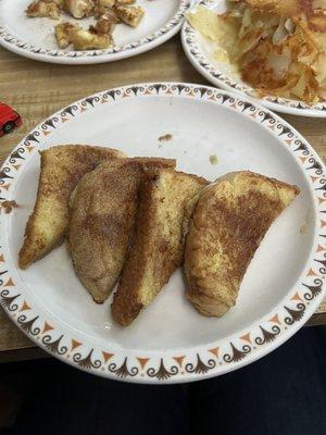 French toast with  Cinnamon crunch coating