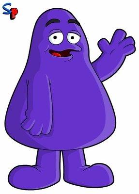 Grimace was sighted at Dylan's on a video poker game....