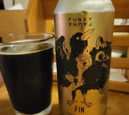 The very enjoyable Fin Dark Ale from Funky Fauna Artisan Ales!