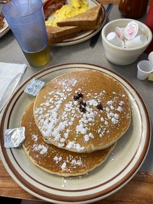 Chocolate chip pancakes they look delicious!