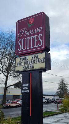 Pool, closed.  Spa closed.  Hot Breakfast,  closed.  Sauna, closed.  Sign, not correct.