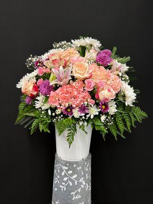 Funeral basket arrangement