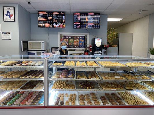 American breakfast: Kolaches, Donuts, Coffee and Mores.