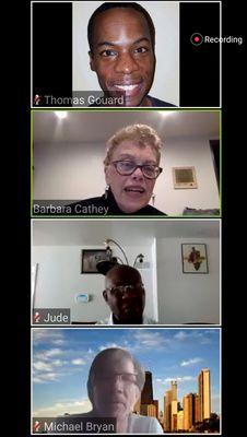 Heartwarming to see everyones faces via Zoom application for Sunday service : )