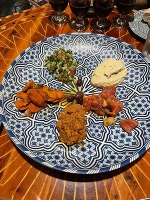 Moroccan Salad served with a size of fresh house-made bread