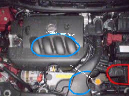 Intake manifold vs hose that connects to it