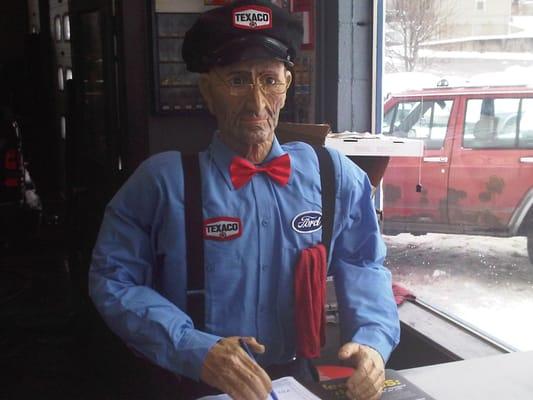 Customer's are greeted by Fred at the front counter