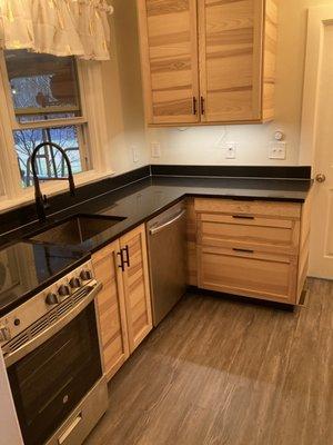 Our beautiful new galley kitchen.