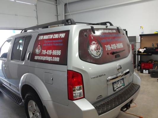 Vehicle Window Graphics for A-Pro Home Inspections