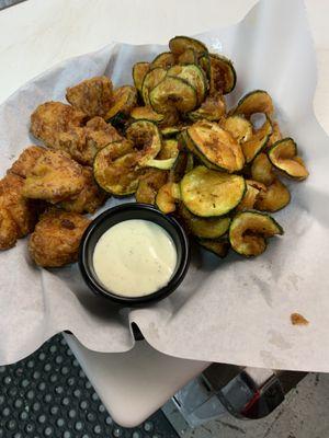 Curly zucchini fry's