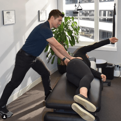 Dr. Cruze performing ART (Active Release Technique) which helps with low back pain, shin splints, tension headaches, sciatica, and more!