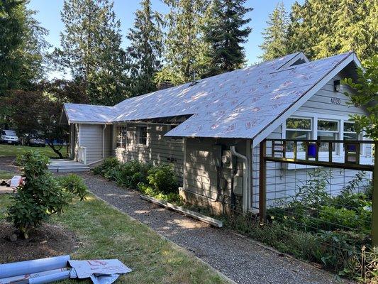 Metal Roofing underlayment in Bellingham.