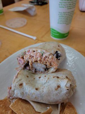 Shrimp burrito lunch special