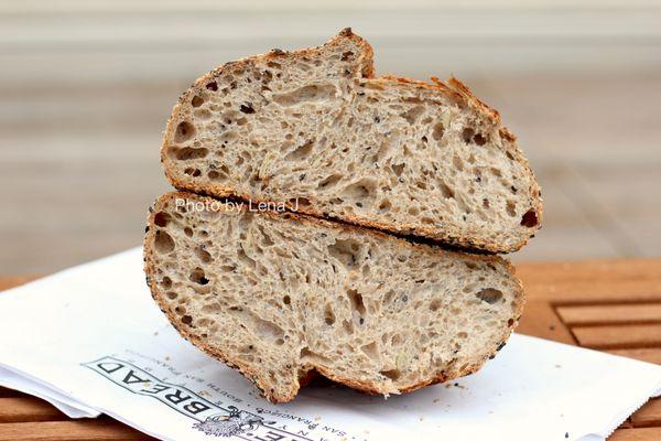 Inside of Hella Wet Levain ($5.74) - crumb is nice and soft, but not as wet as expected. It's pretty good but not the best brea in the area.