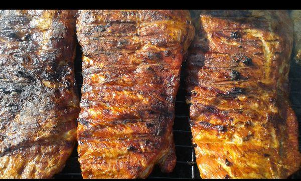 Our Seasoned Smoked 
Grilled Ribs!