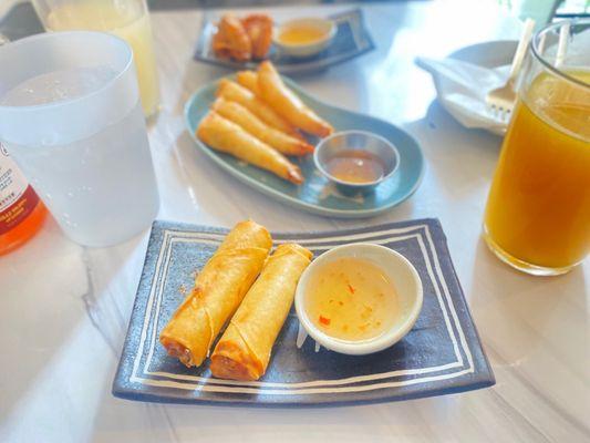 Spring roll, shrimp roll, fried pork dumpling