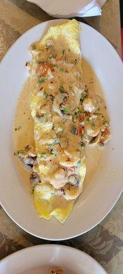 Seafood omelet