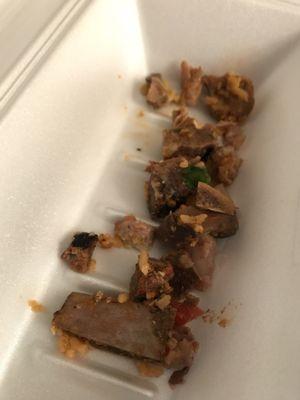 Pork ribs burrito actually contained RIBS. These are all the bones I picked out of my burrito