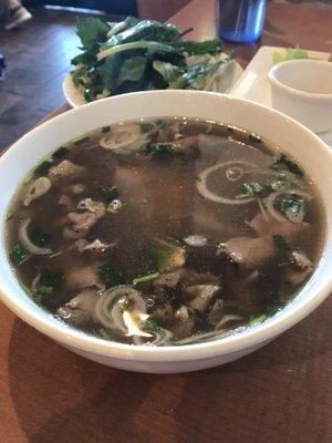 Beef tenderloin pho