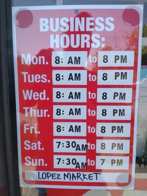 Business Hours (Yelp has them listed incorrectly, but refuses to update them to be correct)