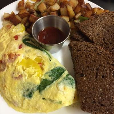 Gail's spinach omelet