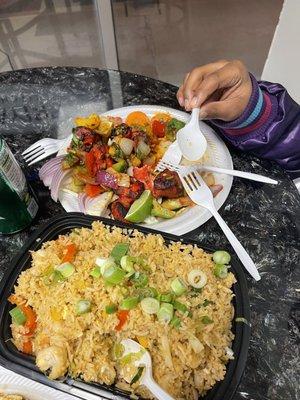 Chicken Tikka Shrimp Fried rice