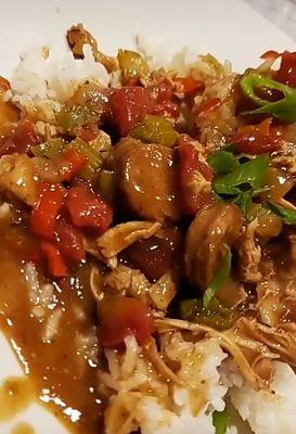 Chicken and sausage gumbo