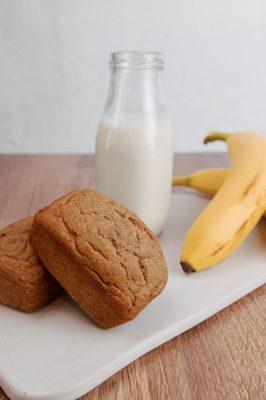 Banana bread mini loaf, vegan and gluten free