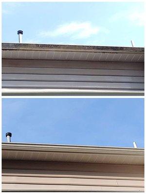 Gutter cleaning and stain removal