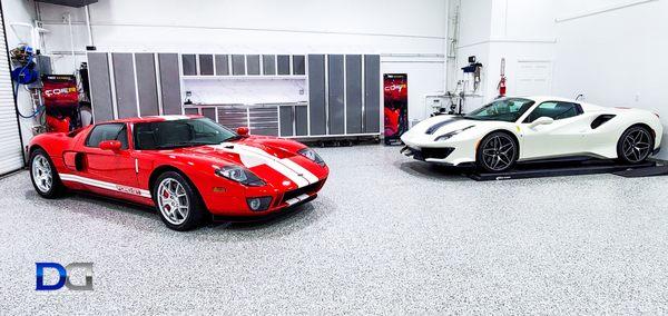 Ford GT and Ferrari 488 Pista Spider STEK Paint Protection Film PPF and CQuartz Ceramic Coating Distinctive Detailing Raleigh NC