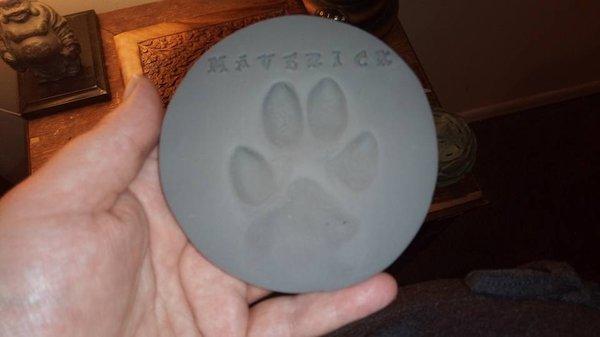 His paw print