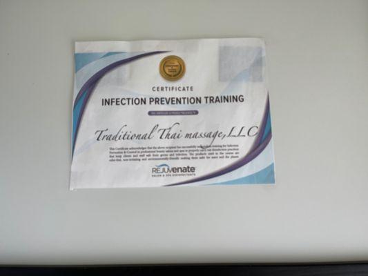 Disinfection Certificate more comfortable.