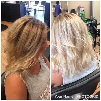 Platinum bayalage. Color by Kristina