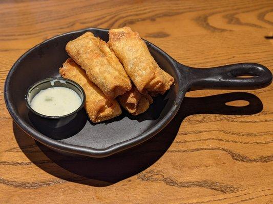 Philly cheesesteak egg rolls