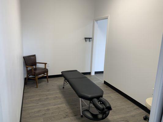 Chiropractic treatment room