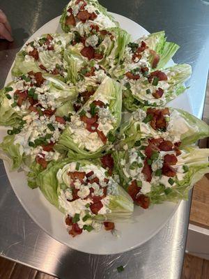 Wedge Salad, Steakhouse style that my wife and our friend made. Excellent and very fun.