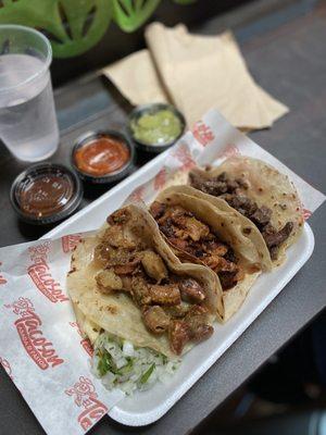 Tripa taco, Al pastor, carne asada ($3.75/ea)