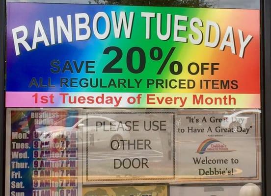 Rainbow Tuesday Promo