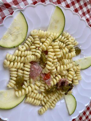 Zucchini & homemade pasta at the Tuscan Sunset dinner - amazing