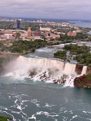 06.12.23 View of the American Falls and the smaller Bridal Veil Falls from the Skylon Tower