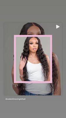 Deep wave wig from Valentino Virgin Hair