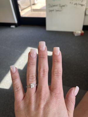 Gel nail with the Color perfectly nude