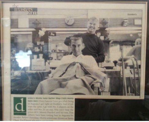 No other shop in town can claim they have cut Charles Howell III hair! AND been feature in Sports Illustrated magazine!