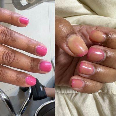 Gel Polish color changed within two days. So bizarre! They took no accountability. SMH.