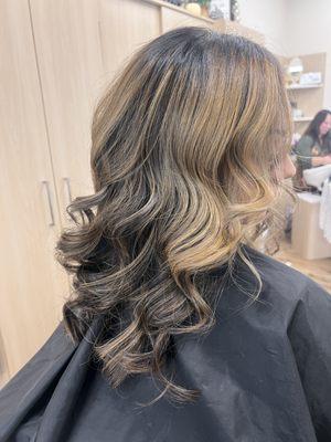 Balayage and haircut